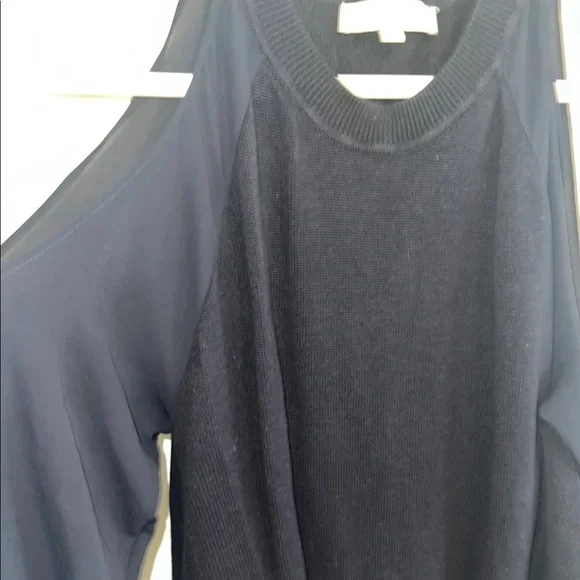 LOFT Women's navy blue cold shoulder Top - Picture 7 of 10